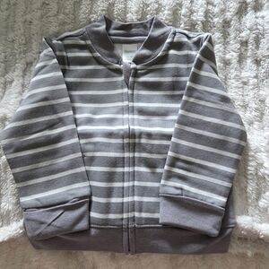 Hanes Kids Gray Striped Hoodie